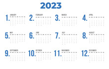 Wall Calendar 2023 Design, Flat 2023 Calendar Template,Minimalist Inspirational Photos Monthy Nature Calendar
