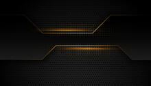 Black And Golden Premium Geometric Background Design