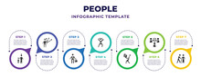 People Infographic Design Template With Hand Of An Adult, Man Child And Balloons, Man With Company, Pulling Hair, Men Carrying A Box, Team Work Success, Help The Elderly Icons. Can Be Used For Web,