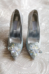 Sticker - Wedding shoes with gems on the dress