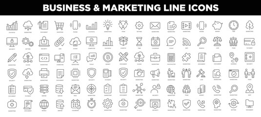 Business & marketing line icons