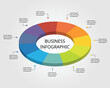 © Piscine26 - circle pie chart template for infographic for presentation for 11 element