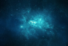Starry Night Sky, Space Background Of Starlight, Distant Stars, Far Away Galaxies, Nebulas, Gas Clouds And Star Dust.