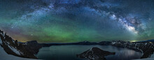Crater Lake Milky Way Panorama