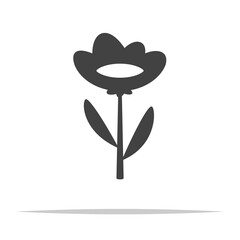 Wall Mural - single flower icon transparent vector isolated