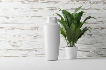 Sticker - Plastic Shampoo Bottle Mockup