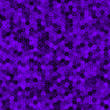 Purple Pattern Of Hexagons And Squares. Violet And Black Gradient Colors