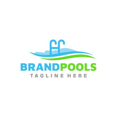 Canvas Print - pool logo design  creative vector design inspiration