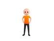 © Baria - Simple Male character with hands on hip in 3d rendering.