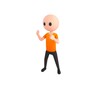 © Baria - Simple Male character fighting in 3d rendering.