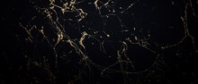 Gold And Black Marble Art Pattern. Textured Abstract Background.