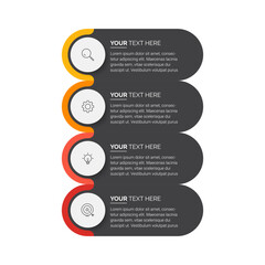 Wall Mural - Business Infographic template. Business concept with 5 options. Business data visualization. Process chart.