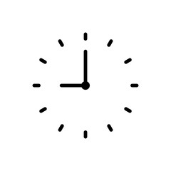 Wall Mural - Clock simple icon vector. Flat design