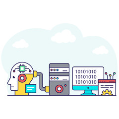An illustration design of binary coding