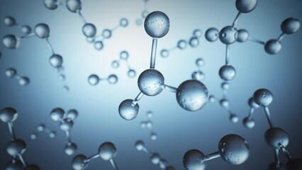 Wall Mural - molecular structure, science or medical loop animation.