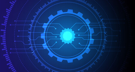 geometric gear pattern digital circle technology network engineering design futuristic EP.1