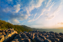 Lan Hin Pum, Thailand,Dry Rocks Stone In Lan Hin Pum, Phu Hin Rong Kla National Park, Phitsanulok Province, Thailand.