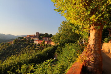 Landscape image of Montecatini Alto on a Summer Evening. Tuscany, Italy.