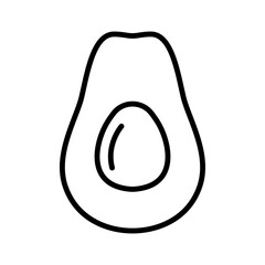 Wall Mural - Avocado line icon. Pictogram isolated on a white background.