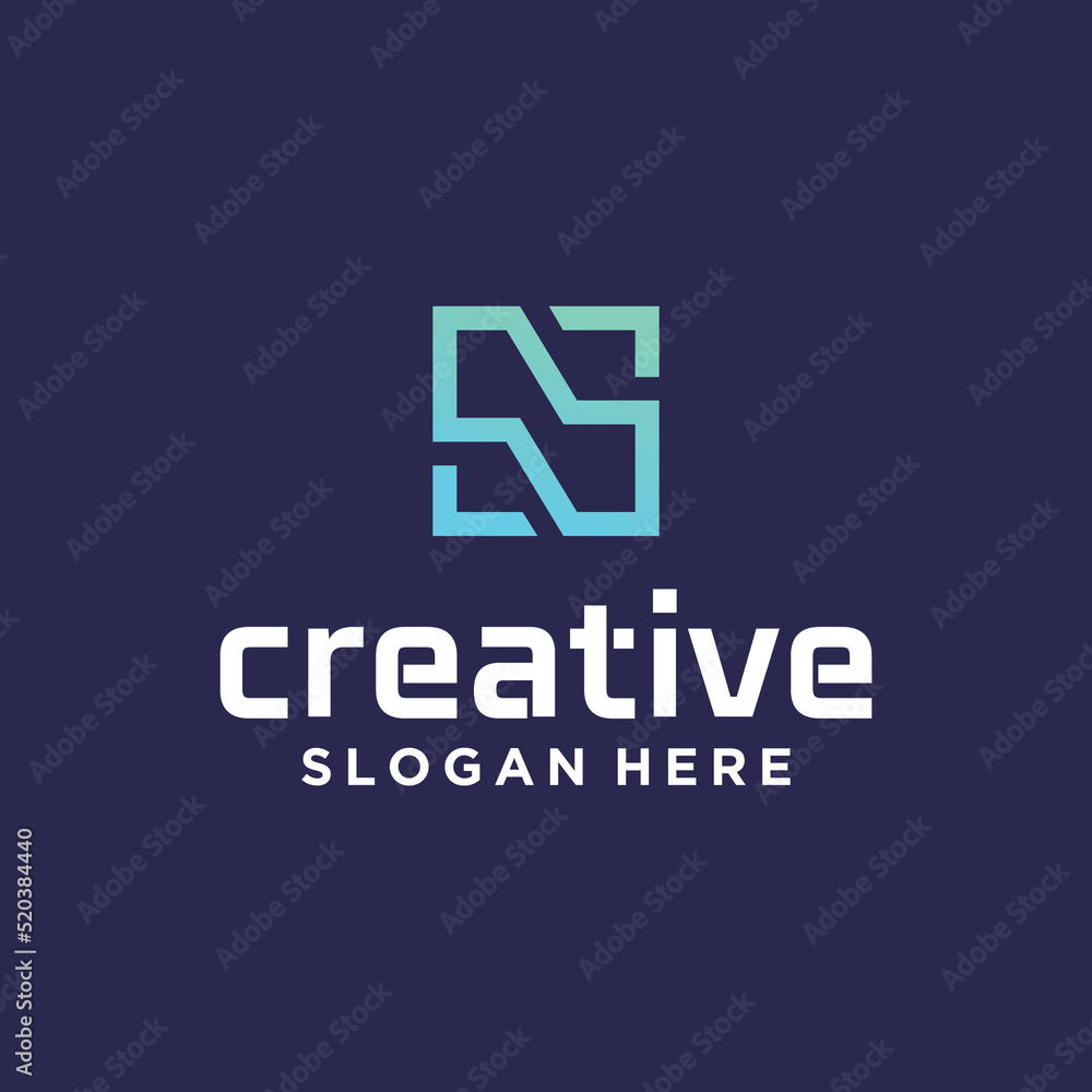 Set of s creative logosminimalist trendy shape letter s logos simple creative geometric sign logos