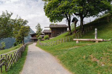 Wall Mural - The old mountain farm Gerstruben in the south from the German near the town Oberstdorf.