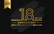 18 year anniversary celebration design template. vector template illustration