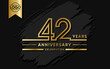 42 year anniversary celebration design template. vector template illustration
