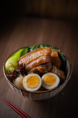 Wall Mural - dongpo pork with egg, chinese stewed pork belly