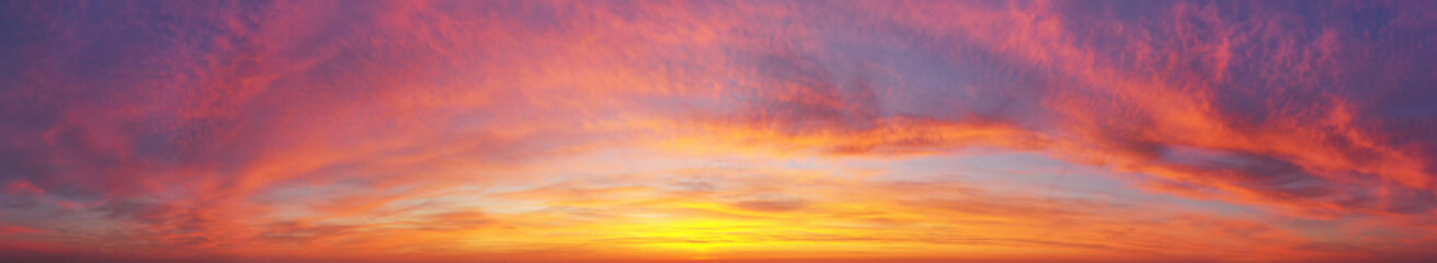 Wall Mural - beautiful summer sunset dramatic sky