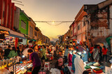Fototapeta Boho - Phuket Walking Street night market in Phuket