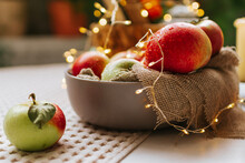 Christmas Still Life With Apples