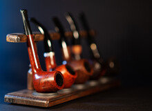 Tobacco Pipes On The Stand