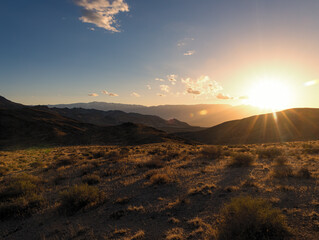 sunset in the mountains