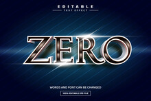 Zero 3D Editable Text Effect Template