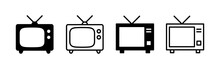 Tv Icon Vector. Television Sign And Symbol