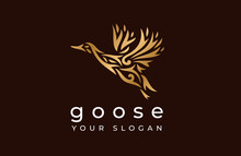 Luxury Goose Logo With Engraving Concept