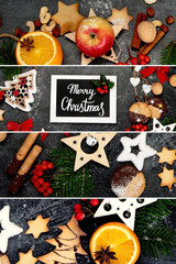 Wall Mural - Collage of Christmas composition.