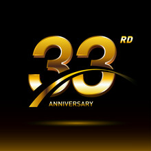 33 Years Golden Anniversary Logo Celebration