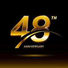 48 Years Golden Anniversary Logo Celebration