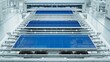 © IM Imagery - Solar Panels on Conveyor Line during Production Process at Modern Bright Automated Factory.