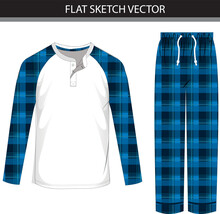 Men's Pyjama Set Vector File