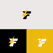 Lightning F Letter Logo vector