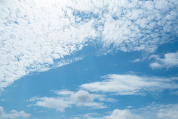 Wall Mural - beautiful blue sky and white clouds abstract background. cloudscape background. blue sky and fluffy 