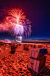 Feuerwerk am Ostsee Strand 