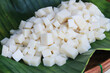 Homemade Burmese Rice Tofu, Healthy vegan food.