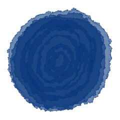 Wall Mural - Navy blue watercolor circle stroke element