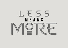 Vector Typographic Poster "Less Means More" In Oriental Style