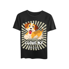 I love my puppy, t shirt design