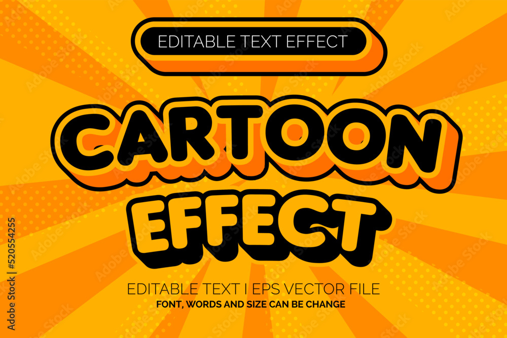 cartoon style Text Effect