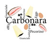 Carbonara pasta vector illustration